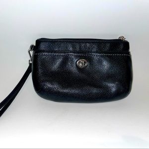 Coach Black Leather Wristlet